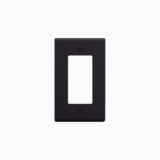 ICC IC107DFSBK Decorex Faceplate with One Insert Space, Black