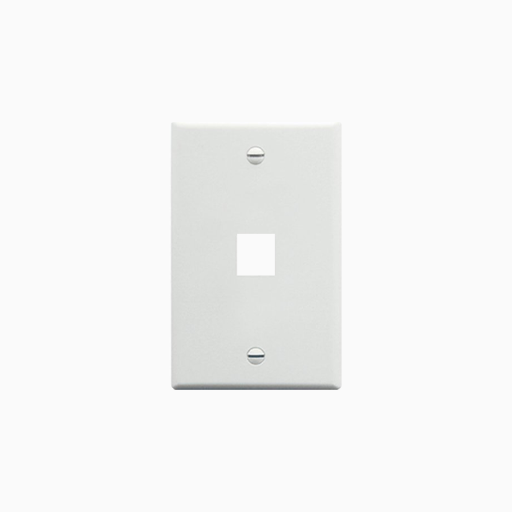 ICC IC107F01WH Single-Gang Classic Faceplate, 1-Port, 25-Pack