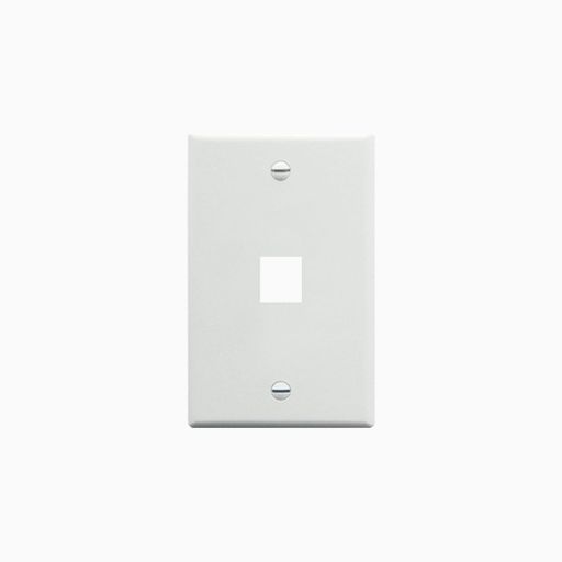 ICC IC107F01WH Single-Gang Classic Faceplate, 1-Port, EZ/HD Style