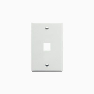 ICC IC107F01WH Single-Gang Classic Faceplate, 1-Port, EZ/HD Style