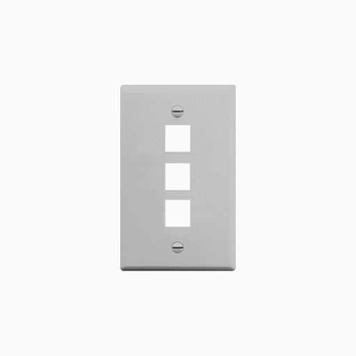 ICC IC107F03GY Classic Faceplate with Ports for EZ HD Style, Gray