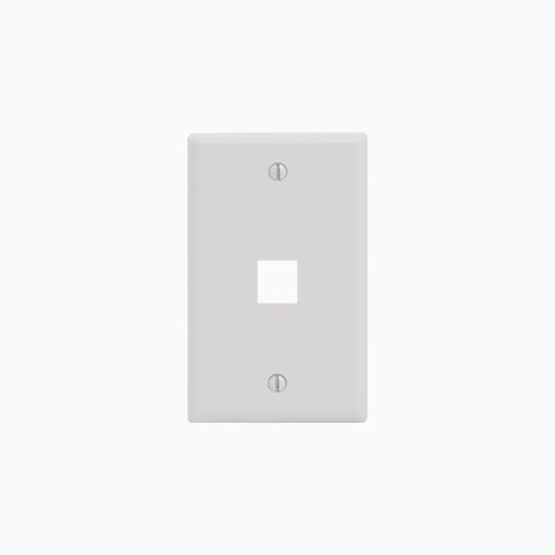 ICC IC107F01GY Single-Gang Classic Faceplate, One Port, Gray