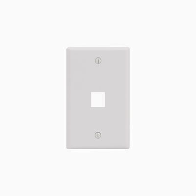 ICC IC107F01GY Single-Gang Classic Faceplate, One Port, Gray