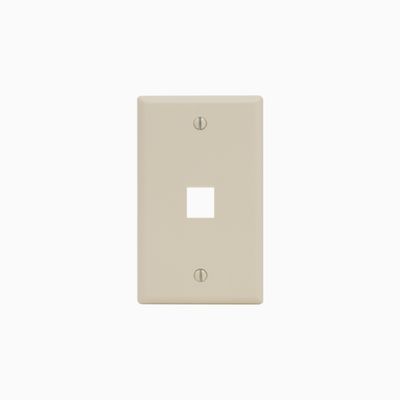 ICC IC107F01AL Single-Gang Classic Faceplate, One Port, Almond