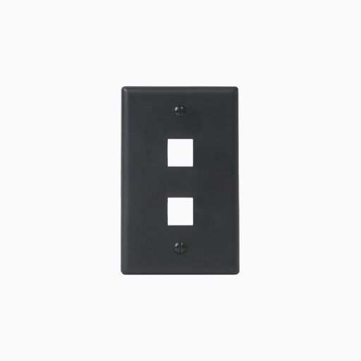 ICC IC107F02BK Classic Faceplate with Ports for EZ HD Style, Black