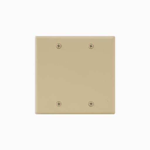 ICC IC630EBDIV Faceplate Blank with Double Gang, Ivory