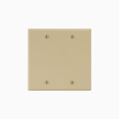 ICC IC630EBDIV Faceplate Blank with Double Gang, Ivory