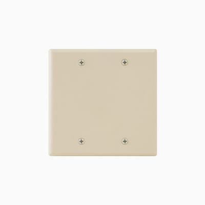 ICC IC630EBDAL Faceplate Blank with Double Gang, Almond