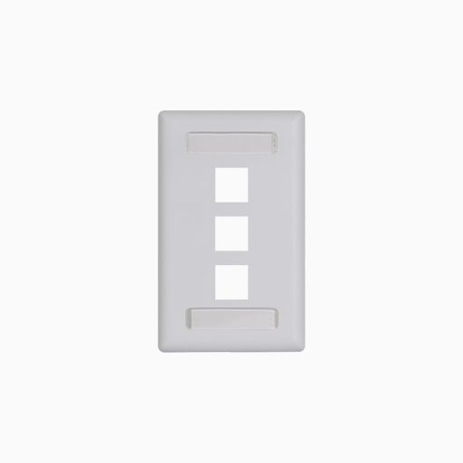 ICC IC107S03WH Station ID Faceplate with Ports for EZ HD Style
