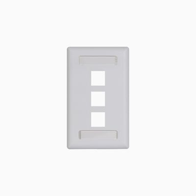 ICC IC107S03WH Station ID Faceplate with Ports for EZ HD Style