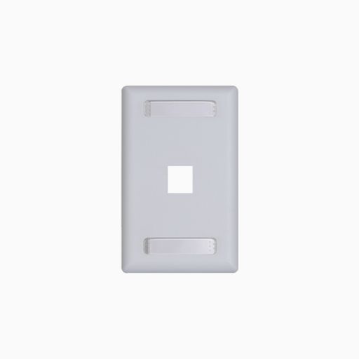 ICC IC107S01WH Single-Gang Station ID Faceplate, One Port, EZ/HD