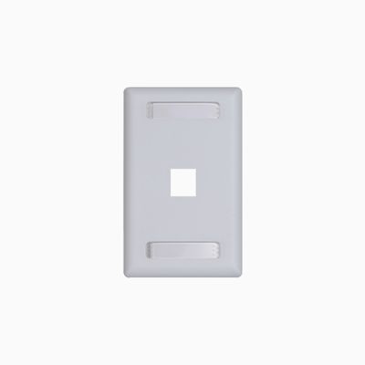 ICC IC107S01WH Single-Gang Station ID Faceplate, One Port, EZ/HD