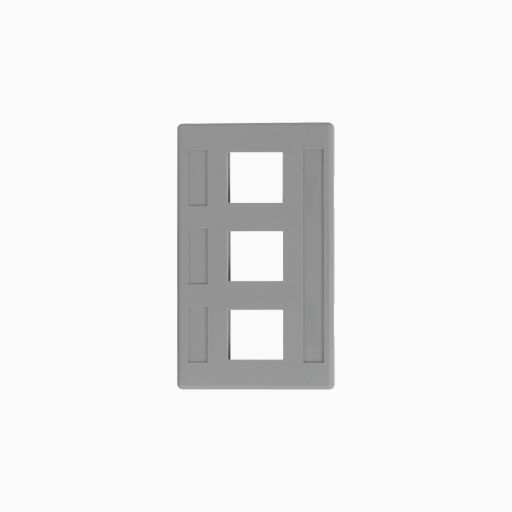 ICC IC107FM3GY Modular Furniture Faceplate EZ HD Style, Gray