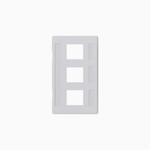 ICC IC107FM3WH Modular Furniture Faceplate EZ HD Style, White