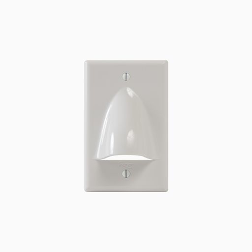 ICC IC640BSSWH Bulk Nose Faceplate in Single Gang, White