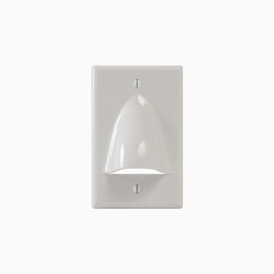 ICC IC640BSSWH Bulk Nose Faceplate in Single Gang, White