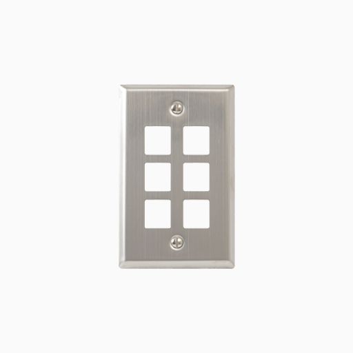ICC IC107SF6SS Classic Stainless-Steel Faceplate EZ/HD Style