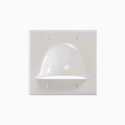 ICC IC640BDSWH Bulk Nose Faceplate in Double Gang, White
