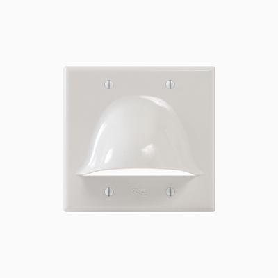 ICC IC640BDSWH Bulk Nose Faceplate in Double Gang, White