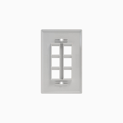 ICC IC107LF6WH Classic Oversized Faceplate Single Gang, White
