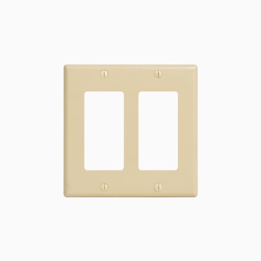 ICC IC107DFDIV Decorex Faceplate with Insert Spaces in Double Gang