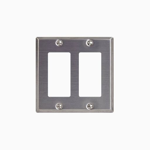 ICC IC107DFDSS Decorex Faceplate, Insert Spaces in Double Gang