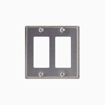 ICC IC107DFDSS Decorex Faceplate, Insert Spaces in Double Gang