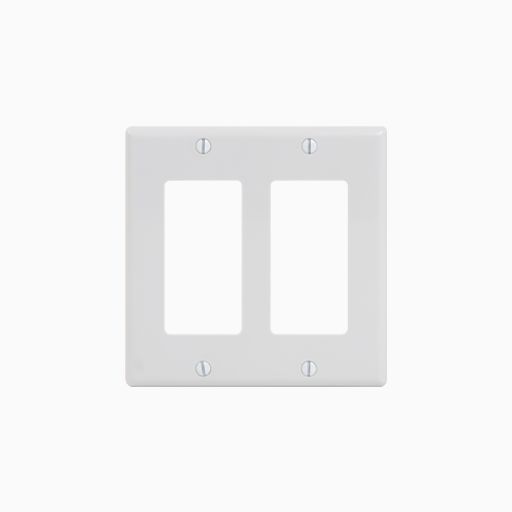 ICC IC107DFDWH Decorex Faceplate Insert Spaces in Double Gang