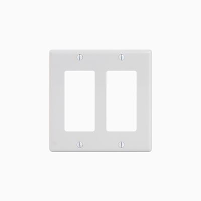ICC IC107DFDWH Decorex Faceplate Insert Spaces in Double Gang