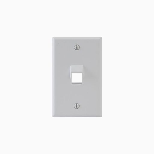 ICC IC107DA1WH Angled Faceplate with One Angled Port, White