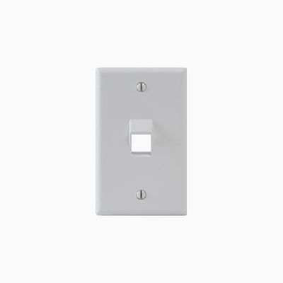 ICC IC107DA1WH Angled Faceplate with One Angled Port, White