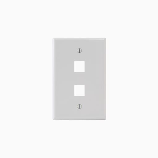 ICC IC107LF2WH Single-Gang Classic Oversized Faceplate, White