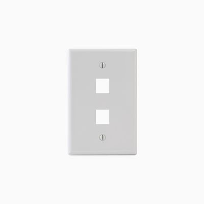 ICC IC107LF2WH Single-Gang Classic Oversized Faceplate, White