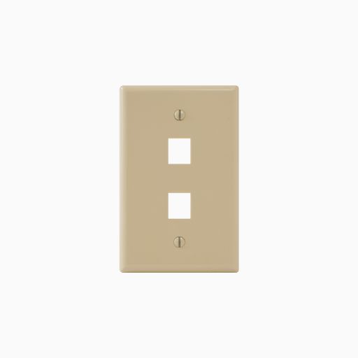 ICC IC107LF2IV Classic Oversized Faceplate 2 Ports, Ivory