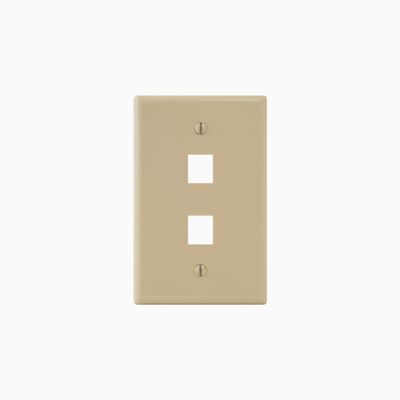 ICC IC107LF2IV Classic Oversized Faceplate 2 Ports, Ivory