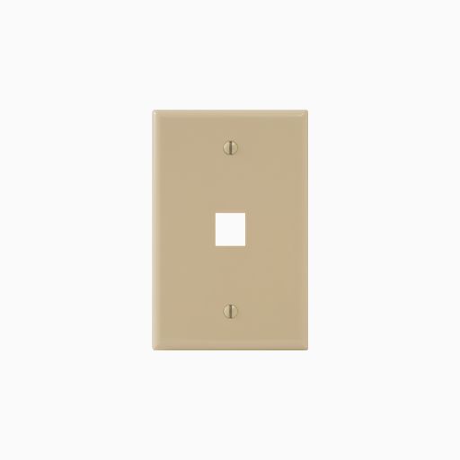ICC IC107LF1IV Classic Oversized Faceplate, One Port, Ivory
