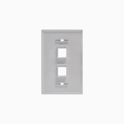 ICC IC107LF2WH Single-Gang Classic Oversized Faceplate, White
