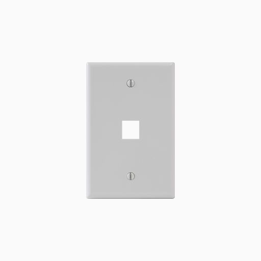 ICC IC107LF1WH Single-Gang Classic Oversized Faceplate, One Port