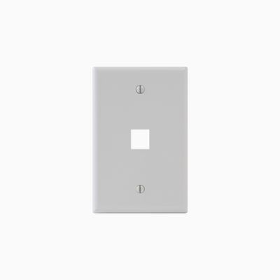 ICC IC107LF1WH Single-Gang Classic Oversized Faceplate, One Port