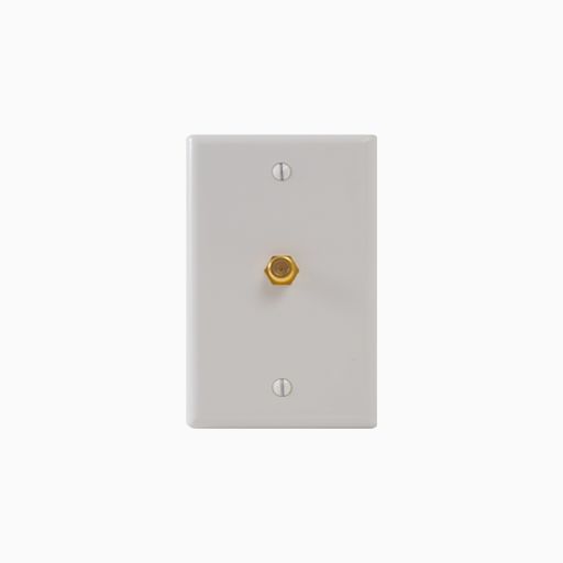 ICC IC630EG0WH Single-Gang Faceplate, F-Type Connector, White