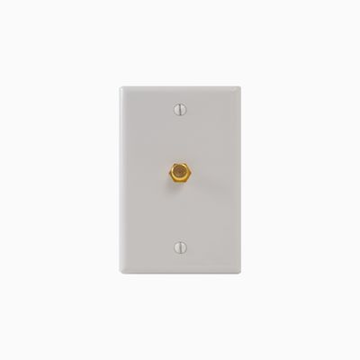 ICC IC630EG0WH Single-Gang Faceplate, F-Type Connector, White