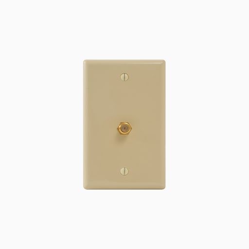 ICC IC630EG0IV Single-Gang Faceplate, F-Type Connector, Ivory