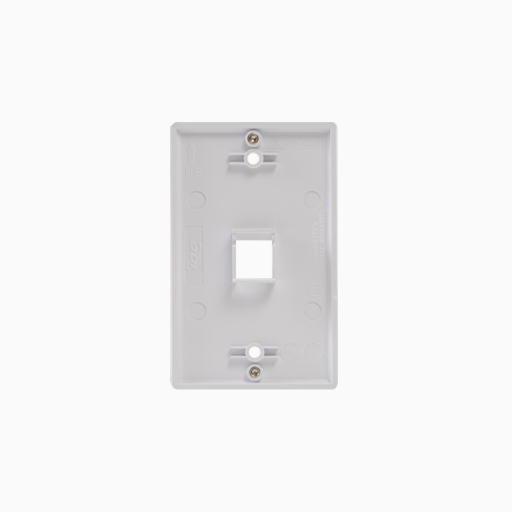 ICC IC107FFWWH Single-Gang Telephone Faceplate EZ/HD Style