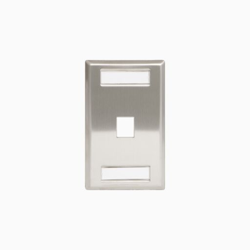 ICC IC107S01SS Station ID Single Gang Faceplate, 1-Port, EZ/HD Style