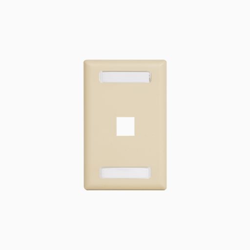 ICC IC107S01IV Station ID Faceplate with Port for EZ HD Style, Ivory