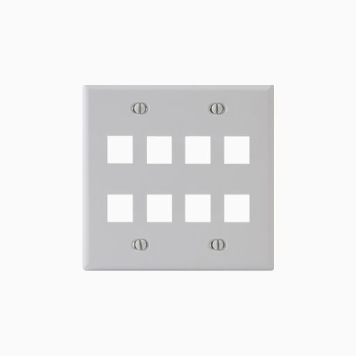 CC IC107FD8IV Classic Faceplate with Ports for EZ HD Style