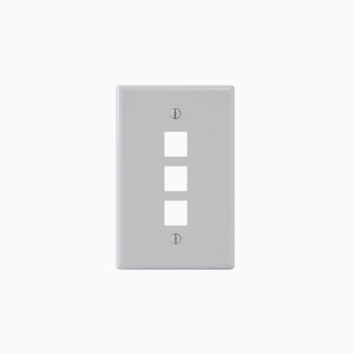 ICC IC107LF3WH Classic Oversized Faceplate with 3-Port, White