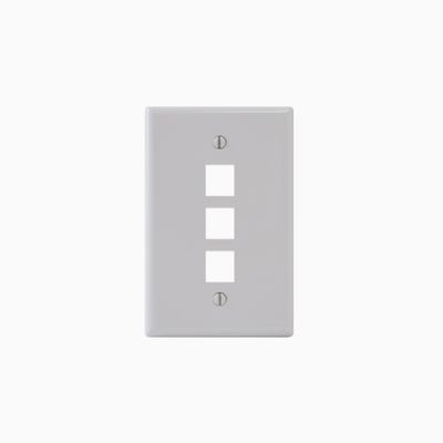 ICC IC107LF3WH Classic Oversized Faceplate with 3-Port, White