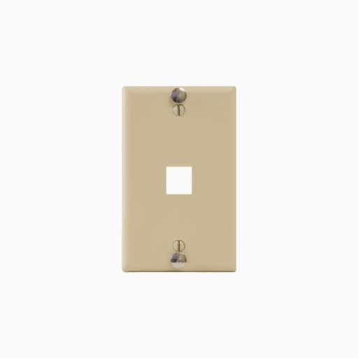 ICC IC107FFWIV Telephone Faceplate with Port for EZ HD Style
