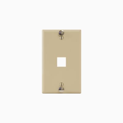 ICC IC107FFWIV Telephone Faceplate with Port for EZ HD Style